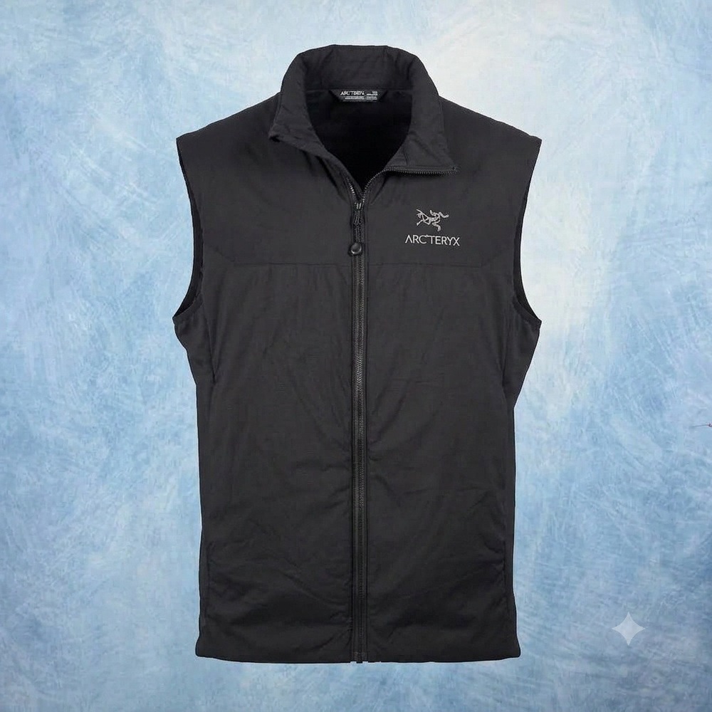 Arcteryx Atom LT Vest Mens Large Black Insulated Full Zip Coreloft Layering
